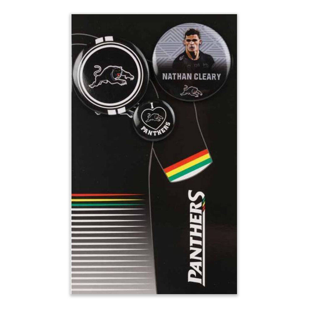 Panthers 3 Badge Greeting Card