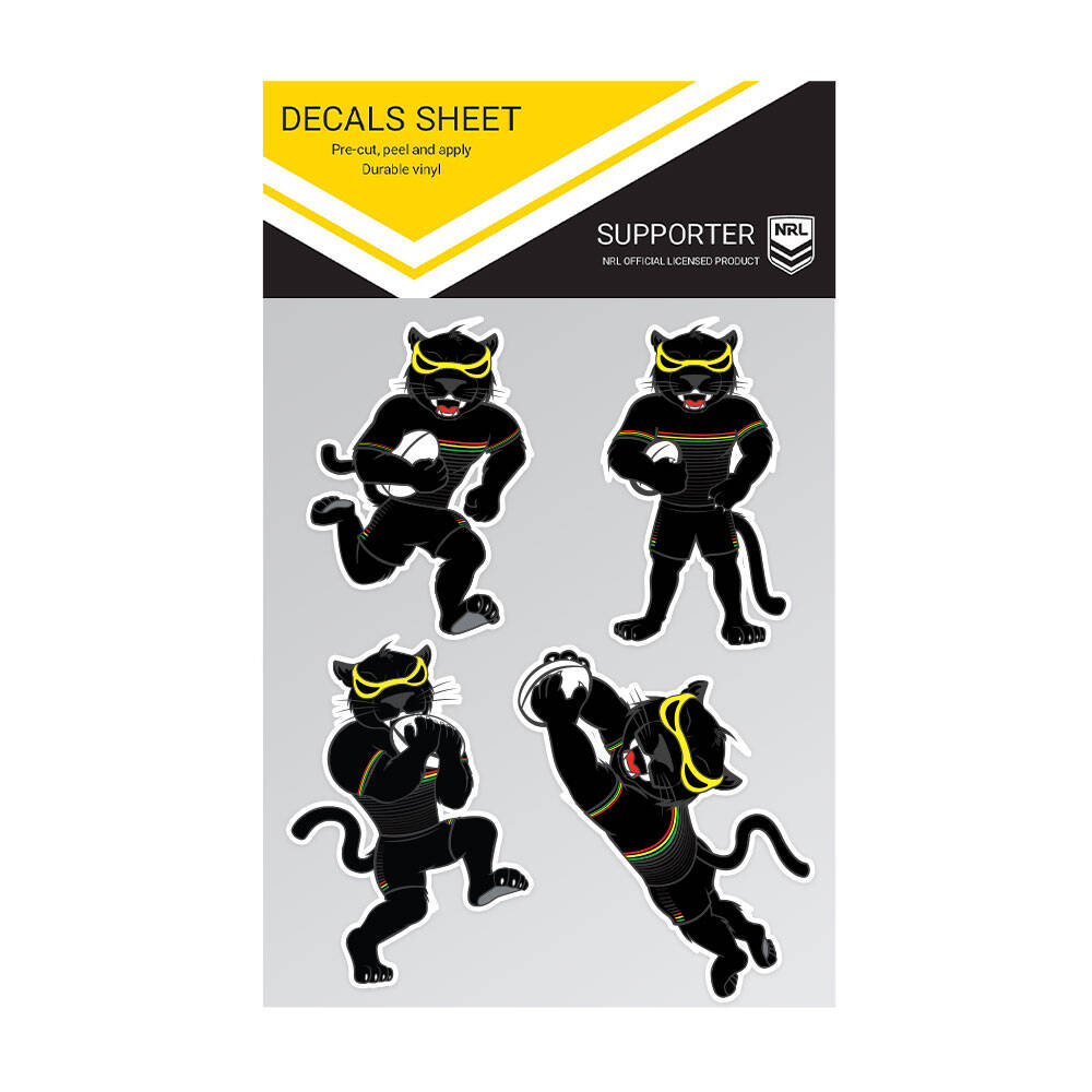 Panthers 4 Piece Mascot Sticker