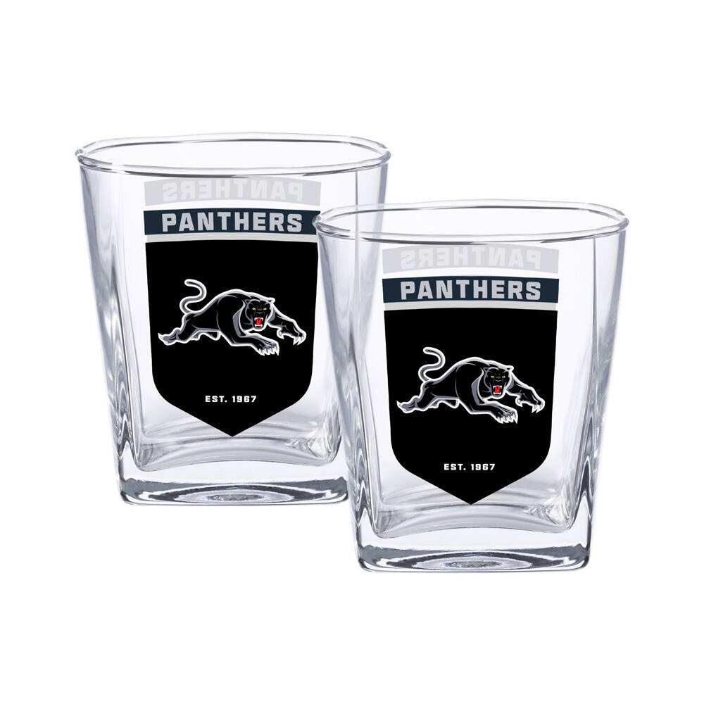 Panthers 2 Pack Spirit Glasses