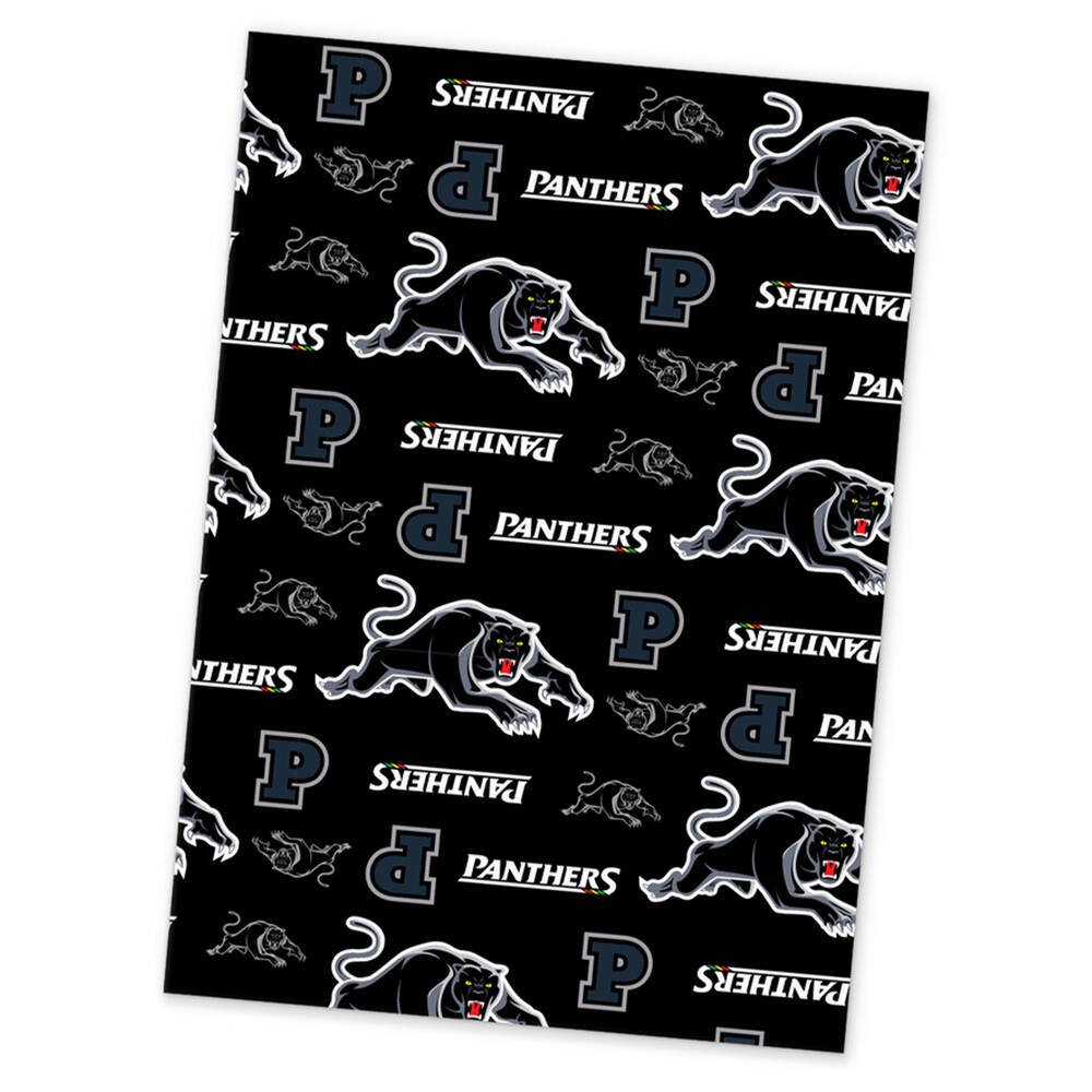 Panthers XMAS Wrapping Paper Sheet