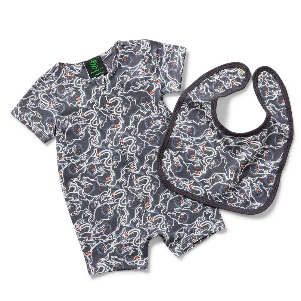 Pan Infant Romper & Bib Set