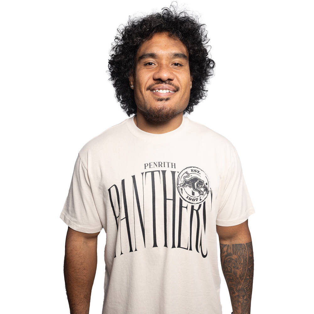 Panthers Beige Gothic Stamp T-Shirt