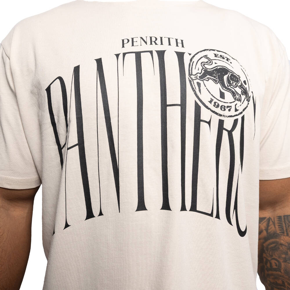 Panthers Beige Gothic Stamp T-Shirt