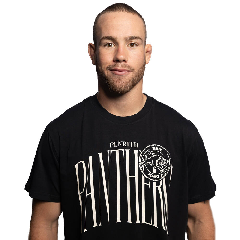 Panthers Black Gothic Stamp T-Shirt