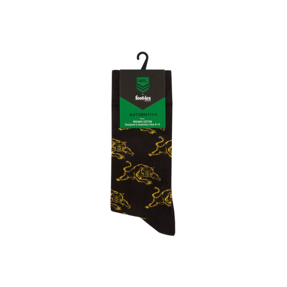 Panthers Organic Cotton Crew Sock Black