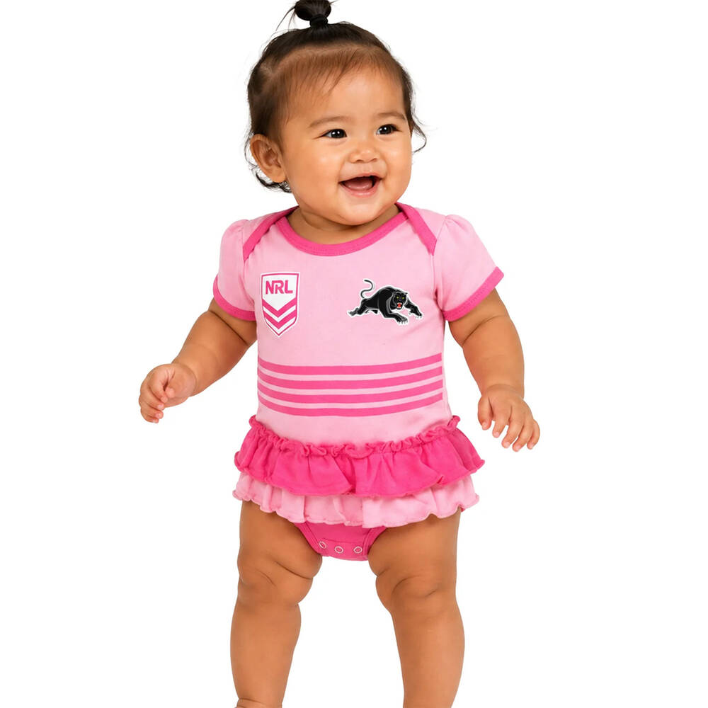 Panthers Girls Pink Footysuit