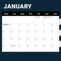 2027 Panthers Calendar