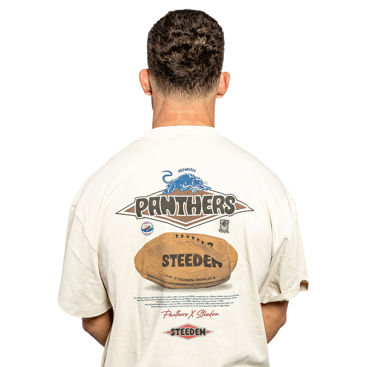 Panthers x Steeden Beige Tee